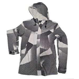 Armani Exchange Retro‎ Geometric Pattern Hooded Jacket Modern Streetwear Men's S